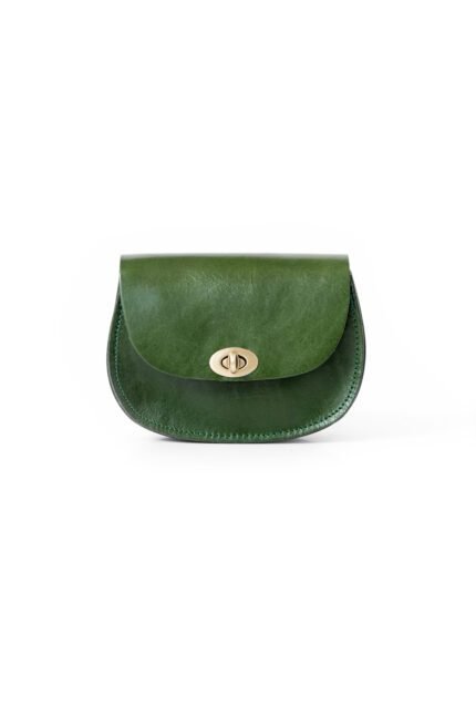 green leather day crossbody bag