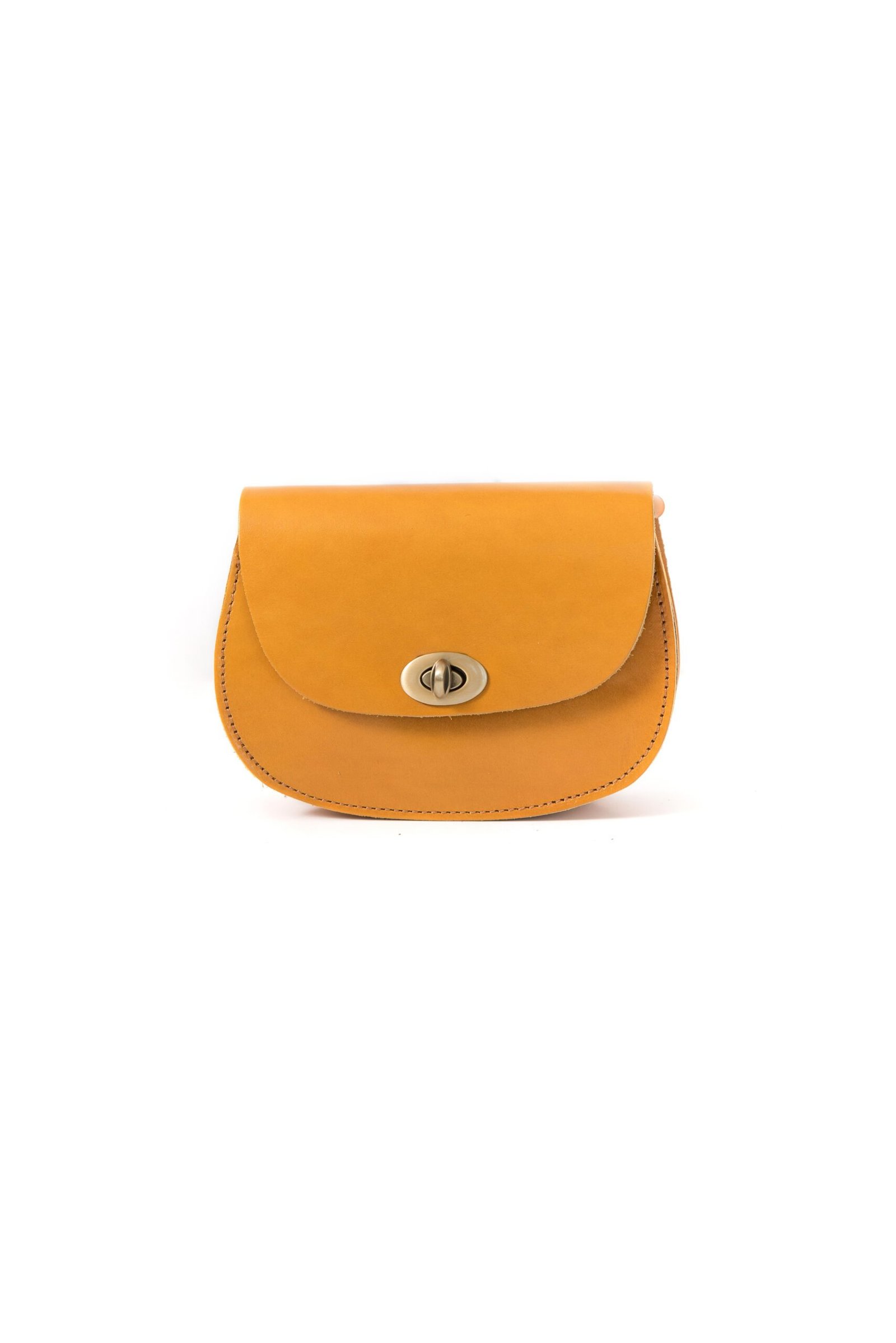 Yellow leather-small-sling-purse Yellow small leather sling purse