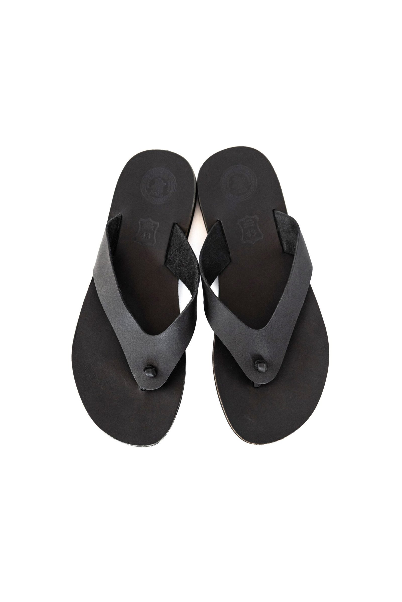 handmade-leather-toe-loop-sandals-black Handmade leather toe-loop sandals for men in black – footwear by Jirakis Leather