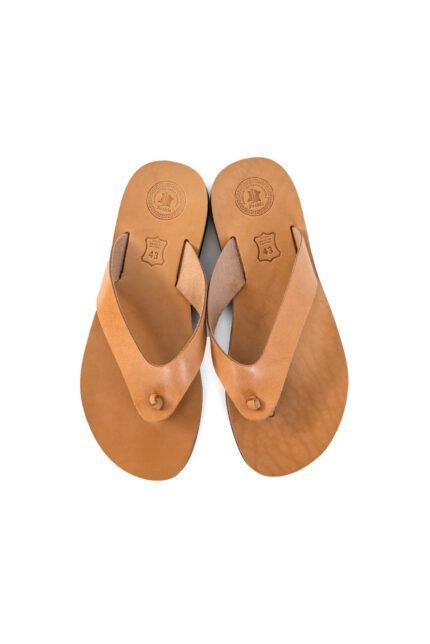 Handmade leather toe-loop sandals for men – footwear by Jirakis Leather