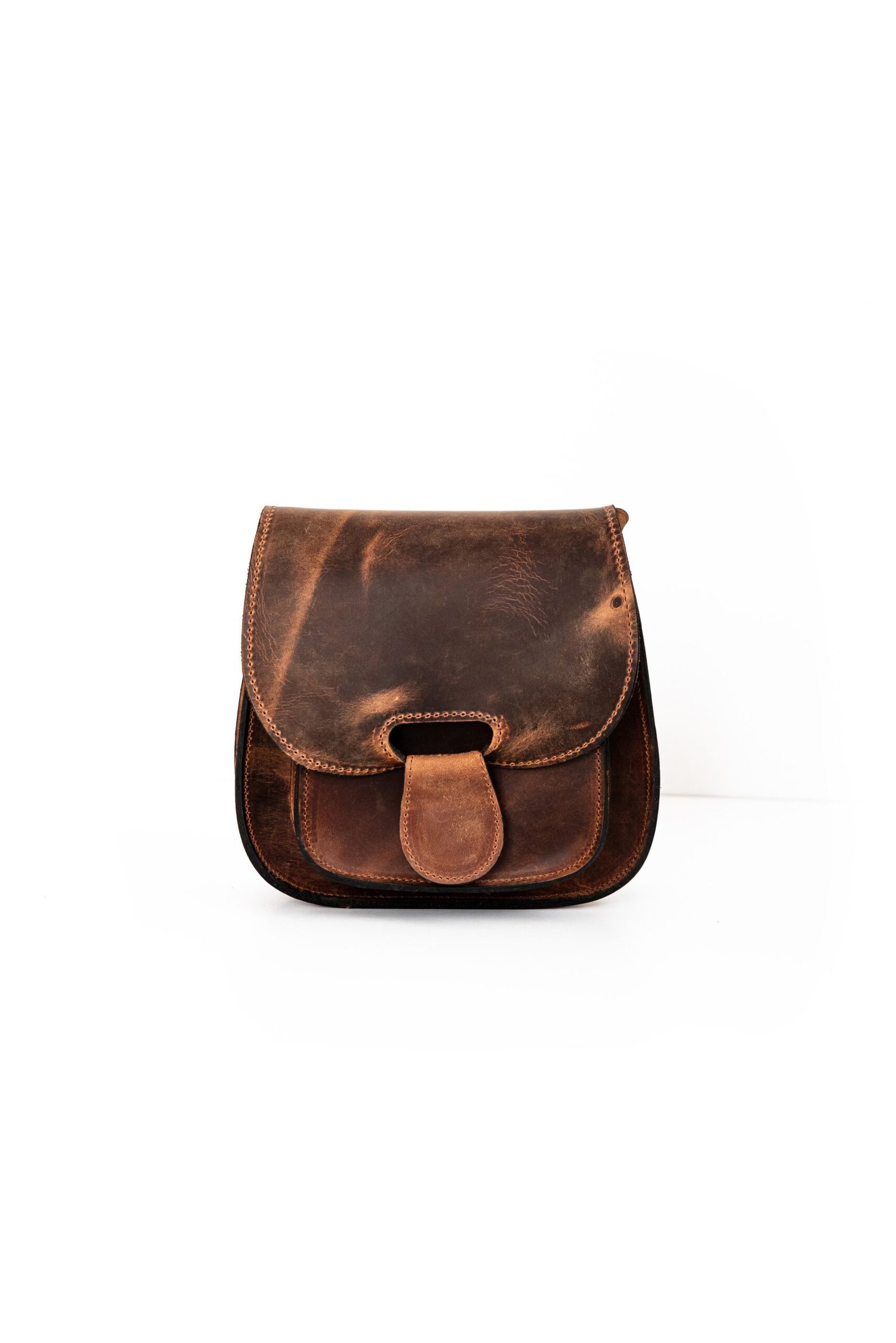 leather-flap-shoulder-bag-brown-studio Leather flap shoulder bag medium everyday bag handcrafted in Crete by Jirakis Handcrafted Leather